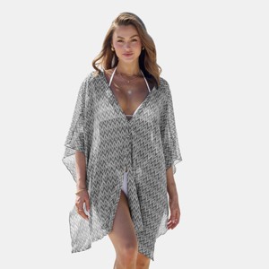 Women's Geo V-neck Slit Cover Up Mini Dress - Cupshe - 1 of 4