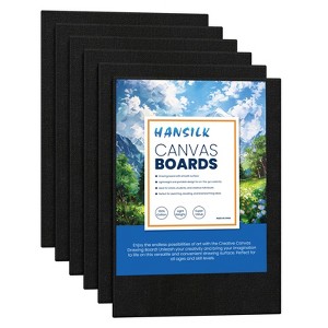 HANSILK Black Canvases for Painting, Canvas Panels5x7 inch, Pack of 6, 100% Cotton Acid-Free, Art Boards for Oil & Acrylic,Happy Mother's Day - 1 of 4
