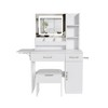 ACEPANO 53.1 in. H Makeup Dressing Table with 3 Drawers, 7 Shelves & Storage Stool for Bedroom-White - 3 of 4