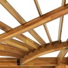 Dilan Outdoor Acacia Wood Triangle Pergola - Teak/Black - Christopher Knight Home: Weather-Resistant Corner Shade Structure - 4 of 4