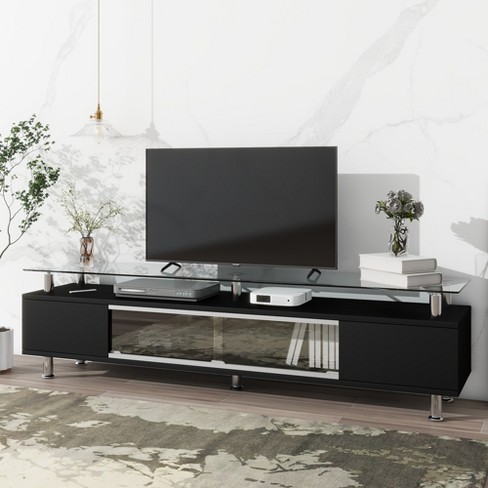 Target glass hot sale tv stand