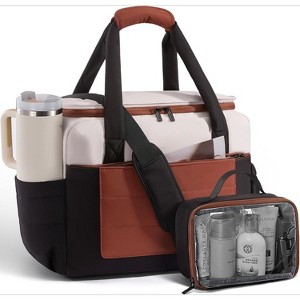 Water-Resistant Weekender Duffle Bag for Women, Carry-On Overnight Travel Bag with Wet Pocket, Large Gym Tote in Gree - 1 of 4