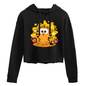 Women's - Garfield - Baby Garfield Paws And Stars Cropped Graphic Hoodie - 1 of 3