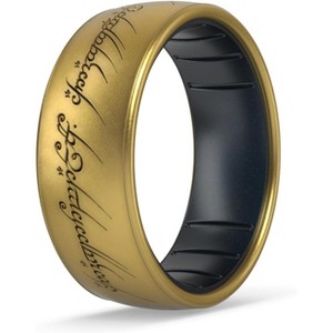 Lord of the Rings Dual-Tone Silicone Ring - Flexible Comfort Fit Collection Band - 1 of 2