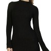 Slickblue Women's Sweater Knit Midi Dress, Mock Neck with Split Thigh, Long Sleeve Style, 3 Color Options, Size S-L - 3 of 4