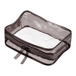 Unique Bargains Clear PVC Travel Toiletry Bag Cosmetic Bag with Zipper for Travel and Home Storage - 1 of 4