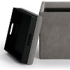 NicBex Linen Storage Ottoman Bench,Upholstered Storage Ottoman with Flip Over Serving Tray,Modern Storage Bench for Living Room,Bedroom - 4 of 4
