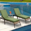 Aoodor 72 x 21 x 3 Inches Patio Chaise Lounger Cushions, Olefin Fabric Slipcovers with Sponge Foam, Set of 2 - 2 of 4