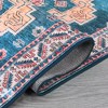 Vintage Distressed Boho Area Rug Machine Washable Rug - 4 of 4