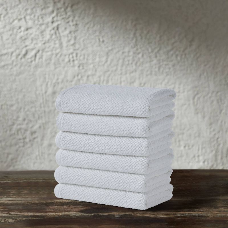 6pc Cotton Popcorn Textured Bath Hand Towel Set - Isla Jade, 4 of 7