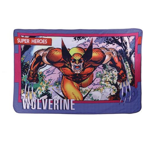 Surreal Ent Surreal Entertainment Marvel Wolverine Card Px Deluxe Fleece Blanket With Tin Sdcc 2023 Target