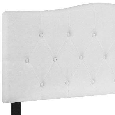 Elegant Full-Size White Tufted Upholstered Headboard