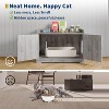 Cat Litter Box Enclosure Furniture, Hidden Litter Box Cabinet with Barn Door, Modern End Table Style, Wooden Pet House, Dog-Proof Design - 3 of 4