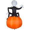 Gemmy Halloween Inflatable Jack Skellington on O' Lantern, 9.5 ft Tall, Multi - 3 of 4