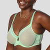 Curvy Couture Womens Sheer Mesh Full Coverage Unlined Underwire Bra - 3 of 4