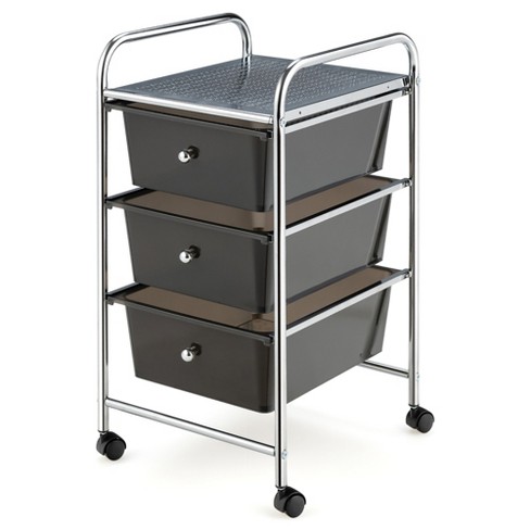 Great Choice Products 3 Drawers Cart Storage Bin Organizer Rolling Storage  Cart Rainbow