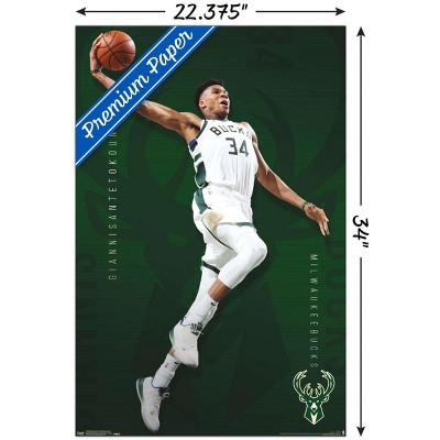 Trends International NBA Milwaukee Bucks - Giannis Antetokounmpo 19 Framed Wall Poster Prints
