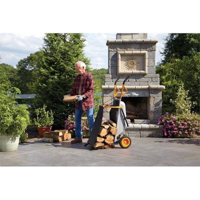Heavy-Duty Steel Firewood Carrier Attachment for Wheelbarrow