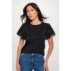 WEST K Women's Serena Crew Neck Georgette Tulip Sleeve T-Shirt - 2 of 4