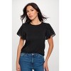 WEST K Women's Serena Crew Neck Georgette Tulip Sleeve T-Shirt - image 2 of 4