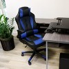 Elama High Back Adjustable Faux Leather Office Chair in Black - 2 of 4