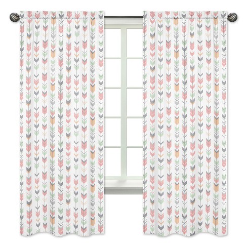 Coral and best sale mint shower curtain