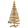 vidaXL Christmas Trees with Stand Brown 47.2" Solid pine wood - 3 of 4