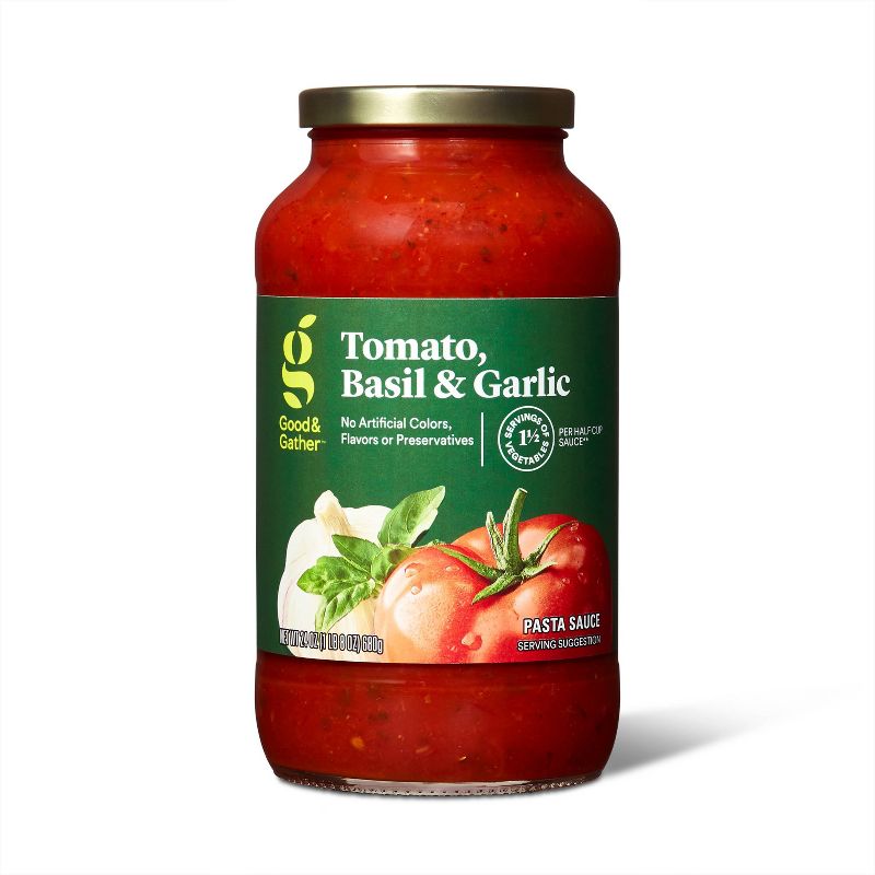 Tomato, Basil &#38; Garlic Pasta Sauce - 24oz - Good &#38; Gather&#8482;, 1 of 9