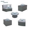 CAVINAS Patio Sectional Set, Semi-Circular Patio Conversation Sets, Freely Combinable Outdoor Couch Set for Garden - 3 of 4