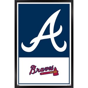 Trends International MLB Atlanta Braves - Logo 22 Framed Wall Poster Prints - 1 of 4