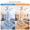 42 inch Ceiling fan with Light and Remote 3CCT Reversible 6 Speeds Quiet Modern Ceiling Fan with Light for Indoor Outdoor Bedroom Patio Living Room - 2 of 4
