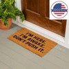 28" x 16" Nature Coir Mat, I'm Here. I'm Awake. - 4 of 4