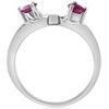Pompeii3 1/2ct Ruby Wrap Engagement Guard Ring 14K White Gold - 2 of 4