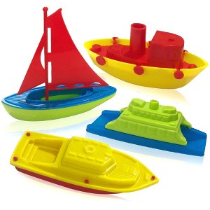 ArtCreativity Colorful Floating Toy Boats (Set of 4) - 1 of 4
