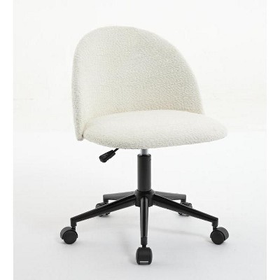NicBex  Adjustable Height Mid-Back Office Chairs with Universal Wheels and Black Legs for Home Work Study Make Up