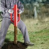VEVOR Fence Post Driver with Handles, 4.11 in Inner Diameter T Post Pole Pounder, 22LB Heavy Duty Carbon Steel Hand Post Rammer, Red - 2 of 4