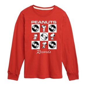 Boys' - Peanuts - Snoopy Vinyl Long Sleeve Graphic T-Shirt - 1 of 4