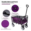 SKRAN Collapsible Foldable Beach Wagon Cart with strapping system,Utility Wagon Grocery Cart for Camping,Shopping,Fishing,Supports 225lbs - 4 of 4
