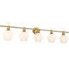 Elegant Lighting Gene 5 light Brass and Frosted white glass Wall sconce - 4 of 4
