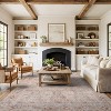 World Rug Gallery Delano Terracotta Floral Pattern Indoor Rug – Washable Low Pile Rug with Non-Slip Backing - 2 of 4