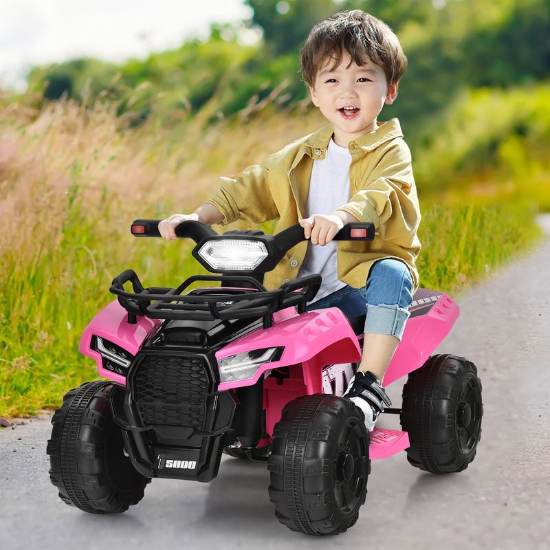 Costway 6V Kids ATV Quad Electric Ride On Car Toy Toddler with LED Light MP3, 2 of 11