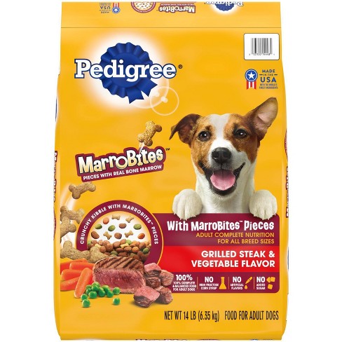 Pedigree Adult Marrobites Pieces With Real Marrow Steak And