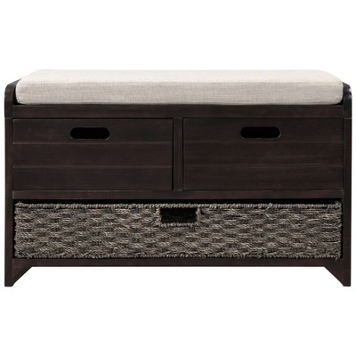 NicBex Modern 32" Storage Bench with 2 Drawers and Basket for Entryway and Living Room