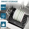 LunaLulinlk Dish Drying Rack, Extendable Dish Rack, Drying Rack Kitchen,Compact Dish Drainer,Utensil Holder, Cup Holder, Drying Rack for Kitchen Sink - 3 of 4