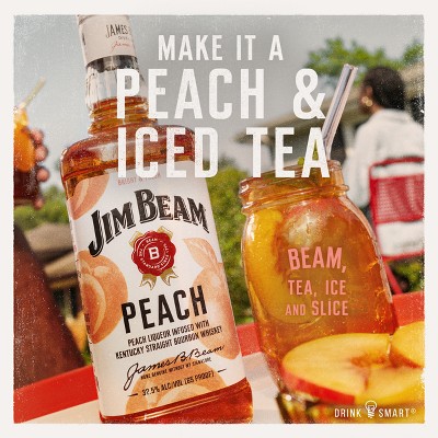 Jim Beam Peach Flavored Bourbon Whiskey - 1.75L Bottle