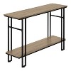Monarch Specialties Accent Table Console Entryway Narrow Sofa Living Room Bedroom Brown Laminate Black Metal Contemporary Modern - 2 of 4
