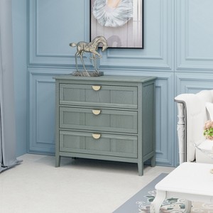 XIYUYEU 3-Drawer American Style Dressers for Bedroom,Ranttan Chest of Drawers for Living Room,Kids Room,Hallway - 1 of 4