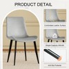 Set of 4 Dining Chairs PU Leather Upholstered Dinner Chairs Armless Chairs Accent Chairs with Padded Seat - Modernluxe - 4 of 4