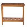 DOMETOUR Console Table Acacia Wood for Living Room Entryway Hallway - 2 of 4