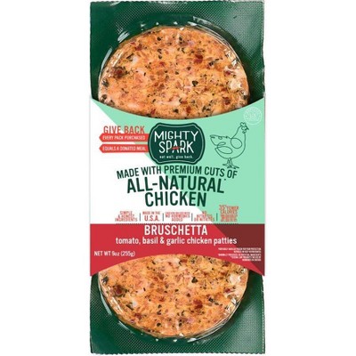 Mighty Spark Bruschetta Chicken Patties - 9oz